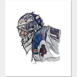 Henrik Lundqvist New York R Sketch Posters and Art